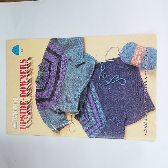 Patons Upside Downers Easy Knitting Patterns #719 - Picture 4 of 7